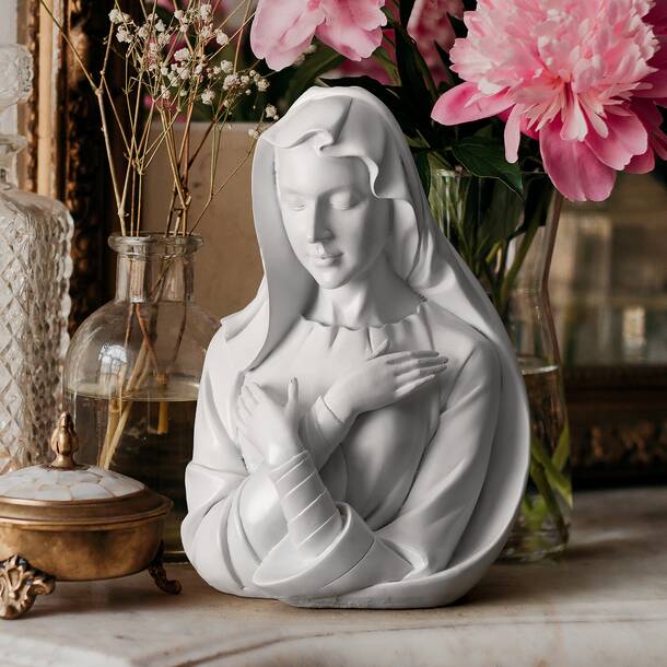 Design Toscano Blessed Virgin Mary Illuminated Garden Grotto Statue Reviews Wayfair